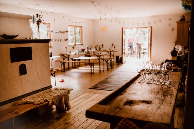 Große Stube — Hochzeit gedeckte Tafel